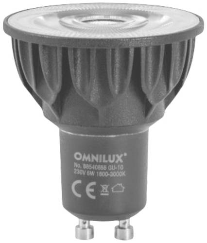 Omnilux 88540655 LED EEK F (A - G) GU10 Reflektor 5W Warmweiß, Super-Warmweiß dimmbar 1St. von Omnilux