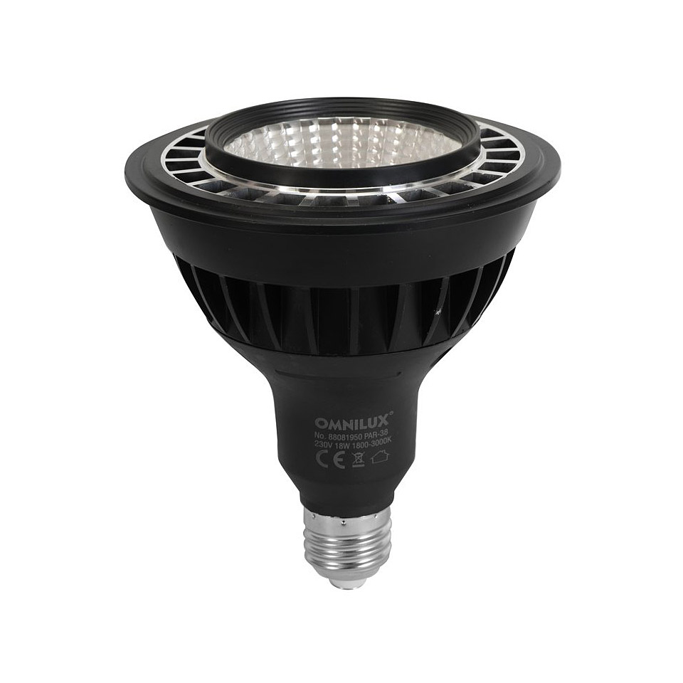 Omnilux PAR-38 230V COB 18 W E-27 LED 1800k-3000k dim2warm Lampe von Omnilux