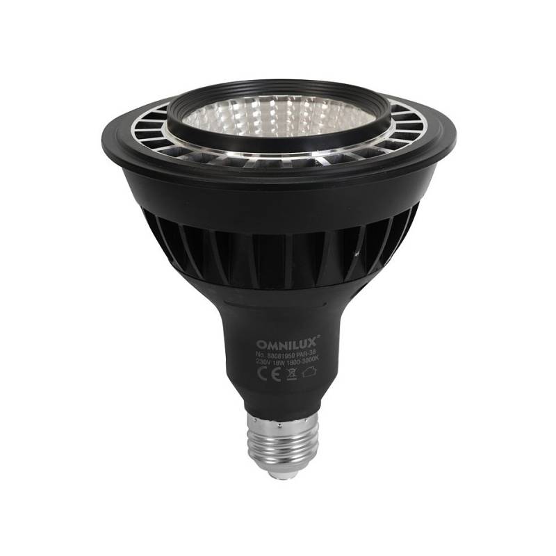 Omnilux PAR-38 230V COB 18 W E-27 LED 1800k-3000k dim2warm Lampe von Omnilux