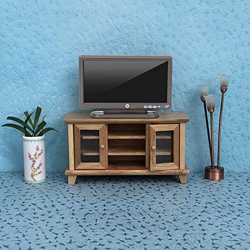 Televisi Puppenhaus-Fernseher, 11 X 10 X 2, 1:12, Miniatur-Fernseher, Fernseher mit Fernbedienung, Puppenhaus-Dekorationszubehör von Omquot