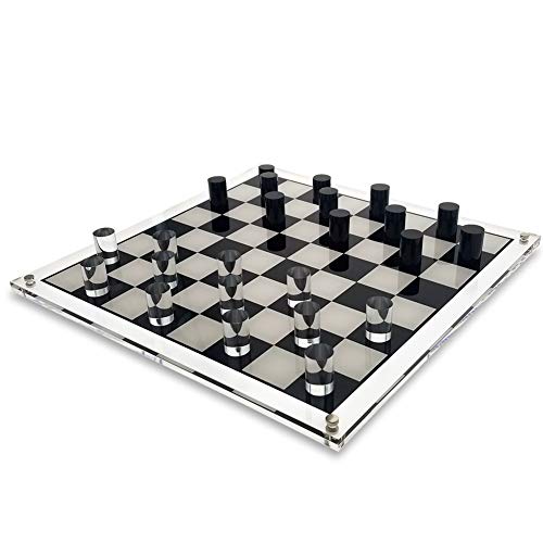 OnDisplay 3D Luxe Acryl Checkers Set, transparent von OnDisplay