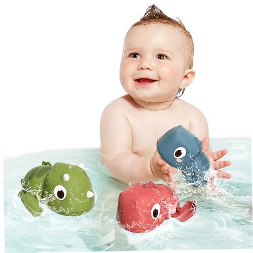 OnIUeZky Babybad Spielzeug schwimmend aufziehen Dinosaurier Badezimmer Spielzeug Schwimmbad Wasserspiel Spielzeug für Kleinkinder Kinder 3pcs. von OnIUeZky