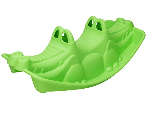 Ondis24 Krokodilwippe Apfelgrün - Wippe Kinder Outdoor Spielzeug, Für Bis Zu 3 Kinder Ab 24 Monaten, Belastbar Bis 150Kg, Mit Griffen Und Stoppern, Perfekter Spielspaß Für aufgeregte kleine Entdecker Ondis24 Krokodilwippe Apfelgrün - Wippe Kinder Outdoor Spielzeug, Für Bis Zu 3 Kinder Ab 24 Monaten, Belastbar Bis 150Kg, Mit Griffen Und Stoppern, Perfekter Spielspaß Für aufgeregte kleine Entdecker von Ondis24