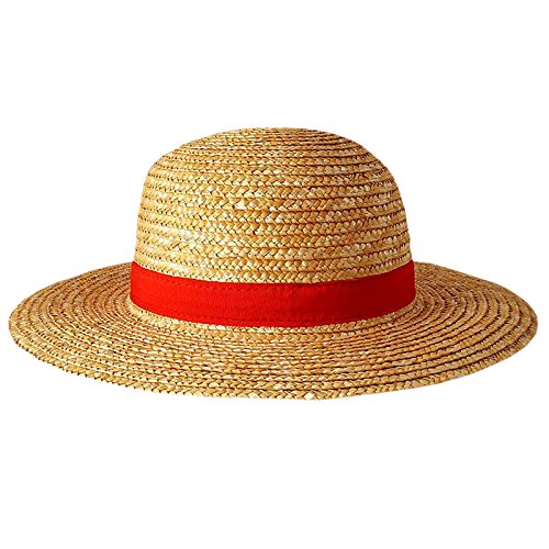 ONE PIECE - Monkey D. Ruffy Luffy Stroh-Hut Straw-Hat Anime Manga Cosplay Kostüm von Qingsun