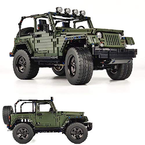 Wahre Darstellung Wrangler 1: 8 Offroad-Pickup-Auto MOC-Technik Bausteine gesetzt, Bauprojekt für Erwachsene Sammlermodell, Truckr Engineering Toy (2100+STK.) von OneNext