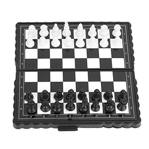 Ong Tragbares Schachbrett-Schachspiel für Erwachsene, Schachspiel für Faltschach, für Party-Familienaktivitäten auf Reisen von Ong