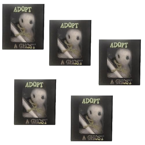 Onkujlpst 1/3/5 Stück Adopt A Ghost – Weißes Wollfilz-Geist- und kleines Schriftrollen-Set| Geister-Filzpuppe, süßes Halloween-Geist-Geschenk, lustiger Haustier-Geist von Onkujlpst