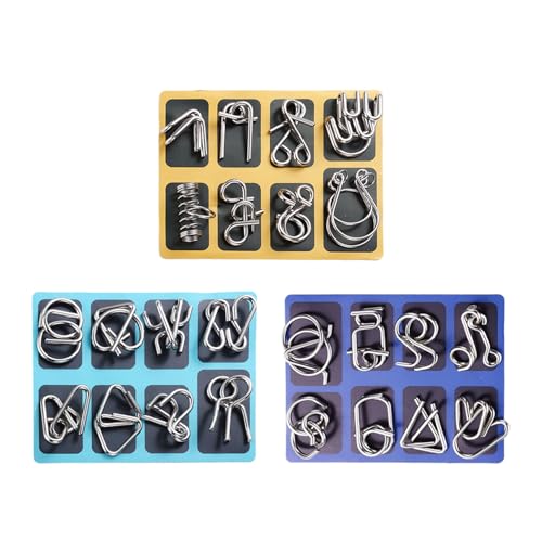 24 Stück Knobelspiele Metall 3D Brainteaser Metall Puzzle IQ Spiele Geduldspiele Geschicklichkeitsspiel Denksportaufgaben Metallpuzzle Mini Geschenk für Erwachsene und Kinder 24 Stück Knobelspiele Metall 3D Brainteaser Metall Puzzle IQ Spiele Geduldspiele Geschicklichkeitsspiel Denksportaufgaben Metallpuzzle Mini Geschenk für Erwachsene und Kinder von Onperpoe