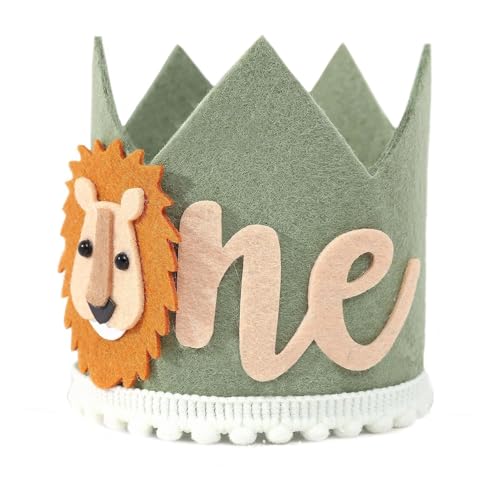 Baby First Birthday Crown First Birthday Decorations Boy Wild One Hat 1st Birthday Hat Boy Lion Party Decorations Baby Boy Photo Props 1st Birthday Decorations for Boys von Onperpoe