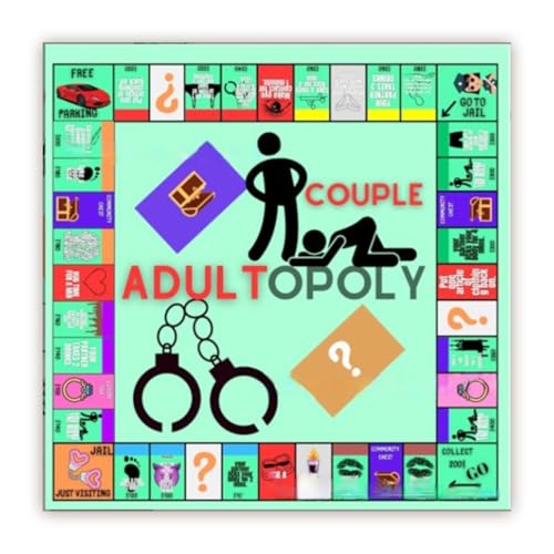 Onperpoe Brettspiele für Paare Adultopoly Board Game Paarspiele für Erwachsene Gesprächskarten für Paare Couple Adult Opoly Conversation Cards Relationship Card Game Conversation Cards for Couples von Onperpoe