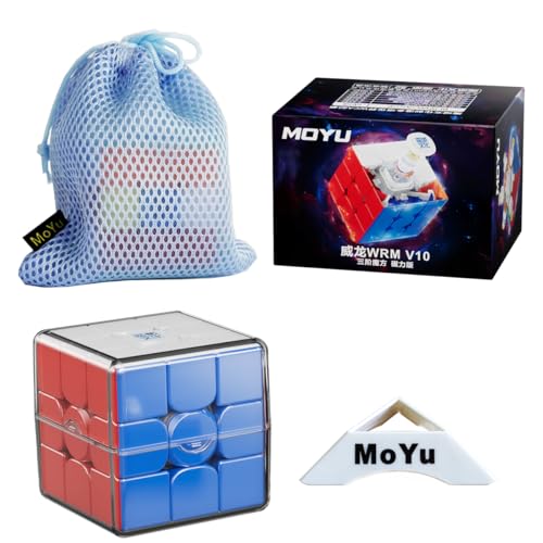 2024 MoYu WeiLong V10 3x3x3 Magic Cloth M Version 3x3 55.5mm Speed Magic Puzzle Cube Stickerless MY8294 mit Cube Stand und Tasche von Oostifun