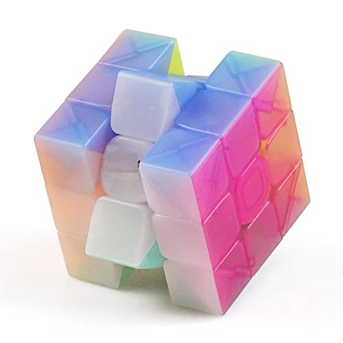 FunnyGoo Jelly Color Warrior W 3x3 Puzzles Warrior W 3 Layers Yongshi W 3x3x3 Glatte magische Puzzlewürfel von Oostifun