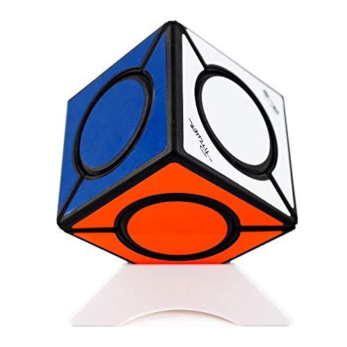 FunnyGoo Oostiftun MOFANGGE Fangyuan Skewb Irregular Six Spot Cube Puzzle Mo fang ge fangyuan Skewb Würfel Schwarz mit einem Würfel Stand von Oostifun