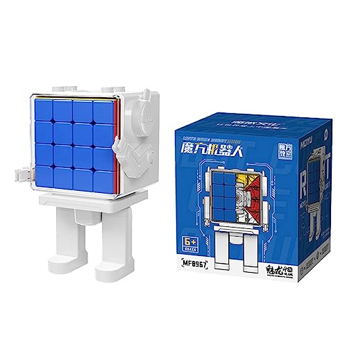 Gobus MoYu Cube Robot MFJS Cube Robot Twist Puzzle Cube (Meilong 4M 4x4 Cube Robot Set with 4x4x4M Version cube + cube robot display box) von Oostifun