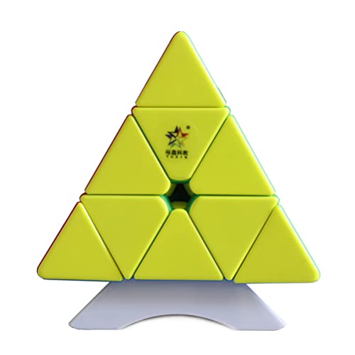 Gobus YuXin Little Magic 3x3 M Version Pyramid Pyraminx Triangle Magische Puzzlewürfel Twist Toys Stickerless mit einem Würfelständer von Oostifun