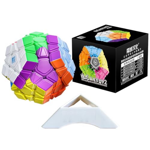 MoYu MoFangJiaoShi Cubing Classroom Meilong Megaminx V2 M Version 3x3 12 Surface Gigaminx Cube 3x3x12 V2 megaminx M Magic Puzzle Cube Stickerless + EIN Würfel Stand von Oostifun