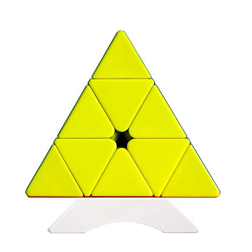 OJIN YongJun YJ Yulong-Pyramide V2 M Glattes Pyraminx M 3x3 Cube Tetraeder Verwirrt die verbesserte Version V2 Pyraminx M mit einem Würfelstativ(Mehrfarbig) von Oostifun