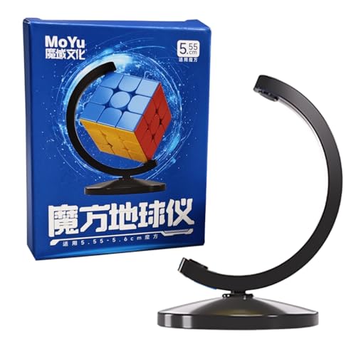 Oostifun MoYu Globe Cube Bracket Cube Display Stand innovativer Würfel Halter Schwarz für MoYu YJ YongJun ShengShou YuXin Würfel (5.55 Größe für 5.55-5.6cm Würfel) von Oostifun