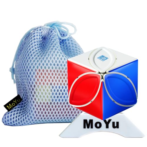 Oostifun MoYu MoFang JiaoShi Maple Leaf 44 M Ball Core M Version Würfel Doppel Einstellsystem Multi Farbe Matte Oberfläche Würfel Puzzle mit Würfeltasche und einem Würfelstativ (Ball Core M Version) von Oostifun