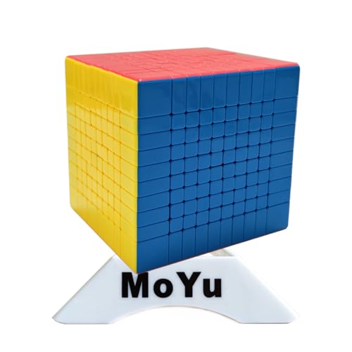 Oostifun MoYu MoFang JiaoShi Meilong 10 Würfel 10x10x10 Cubing Klassenzimmer Meilong 10 zehn Schichten Mehrfarbiges Würfelpuzzle mit Würfeltasche und einem Würfelstativ von Oostifun