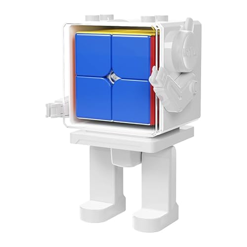 Oostifun MoYu MoFang JiaoShi Meilong M Würfel 2x2 Sticker Less Cube Cube Cube Classroom Meilong 2 M 2x2x2 Glattes Puzzle mit einem Würfel Roboter Display Box von Oostifun