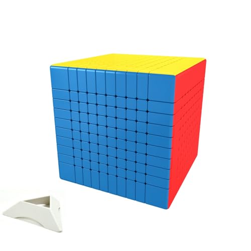 Oostifun MoYu MoFangJiaoShi Cubing Classroom Meilong 10 10x10 Magic Puzzle Cube Smooth Twist 10x10x10 Puzzle Cube Spielzeug Stickerless mit Cube Stand von Oostifun