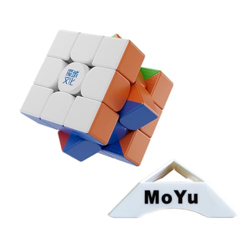 Oostifun MoYu WEILONG WRM V10 M Standard Version 3x3 M Würfel Smooth Puzzle Doppel Verstell System mit Würfeltasche und einem Würfelstativ (Multi Color) von Oostifun