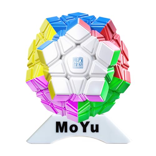 Oostifun Moyu MoFang JiaoShi Meilong M V2 12 Oberfläche 3x3 Megaminx Dodekaeder V2 Würfel Gigaminx Megaminx Glatte Twist Würfel Mit Einem Würfel Stativ (Multicolor) von Oostifun