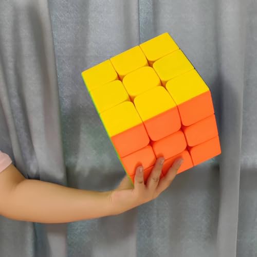 Oostifun ShengShou Plus Super Large 18CM 3x3x3 Bunte Aufkleberlose Geschwindigkeit Puzzle Magic Puzzle Cube 3x3 Big Teaching Turning Cube von Oostifun