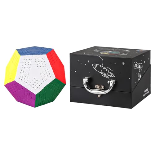 Oostifun Shengshou 9x9x12 Megaminx Dodekaeder Block Puzzle 9x9 12 Oberfläche Gigaminx drehen magische Rätsel Würfel Aufkleberlose Mehrfarbiges Spielzeug 9 Schichten Megaminx Würfel von Oostifun