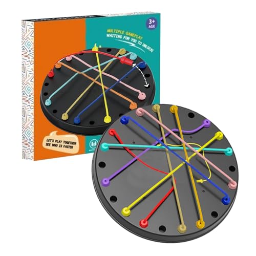 Opdestn Brainy Knots Rope Untangling Strategie Brettspiel, Twisted Rope Puzzle Game, Buntes Gedrehtes Seil Sortier Puzzlespiel, Logik Puzzle Brettspiel für Kinder und Erwachsene von Opdestn