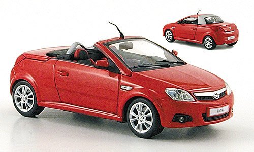 Opel Tigra Twin Top, rot, 2004, Modellauto, Fertigmodell, Minichamps 1:43 von Opel