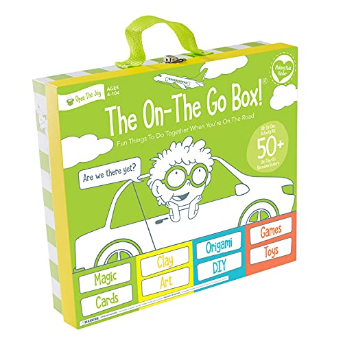 Open The Joy On The Go Box Travel Activity Box, enthält Kartenspiele, Bastelsets und andere Reiseaktivitäten für Kinder und Familie ab 4 Jahren von Open The Joy