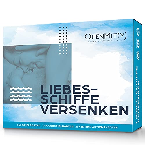 OpenMity Liebes-Schiffe versenken - Spaß & Romantik-Spiel für Paare im Schlafzimmer, Date-Box – Tolles, Jahrestag Geschenk für Ihn von OpenMity