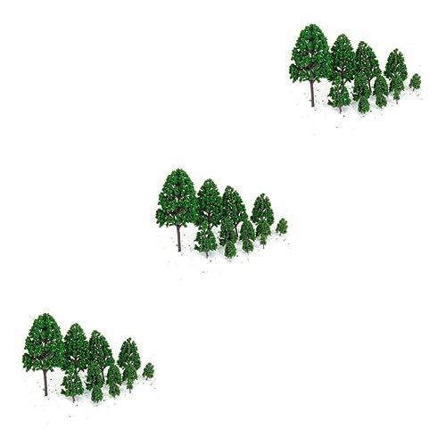 36 STK Landschaftsmodell Mini-pappel Baum Miniaturbäume Mini-bäume Zum Basteln Spielzeugbäume Waldtierfiguren Sandtischmodell Grüne Modellbäume Modelle Operitacx von Operitacx