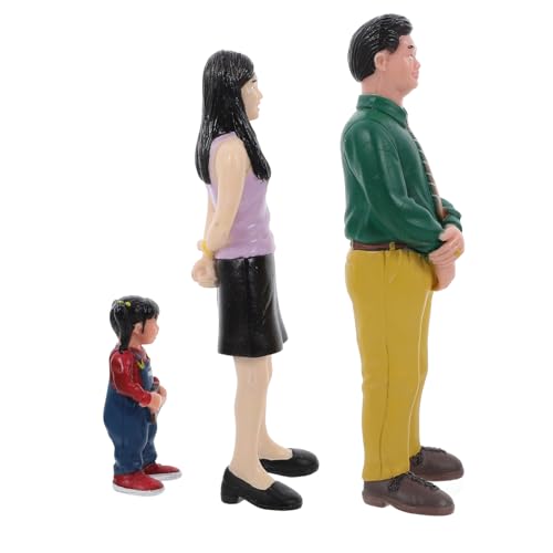 Operitacx 1 Satz Simulationscharaktermodell Figuren Puppenhäuser Puppenhausmöbel Fingerpuppen der Familie realistische Miniaturmenschen Schulspielset für Mini-Leute PVC von Operitacx