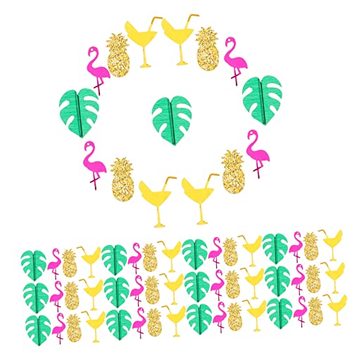 Operitacx 1 hawaiianisches Konfetti Ananas Konfetti Party Konfetti Aloha-Partygeschenke Sommerdeko hochzeitsdekoration hochzeits Dekoration Sommer streuen Konfetti farbiges Konfetti Plastik von Operitacx