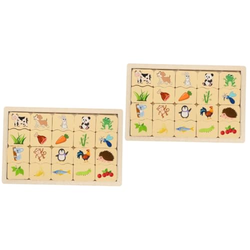 Operitacx 2 Sets Pädagogisches Puzzle Spielzeug Puzzles Puzzle Spielzeug Kinder Bildungsspielzeug Lernpuzzles Für Kleinkinder Holzpuzzles Steckpuzzles Für Kinder Puzzles Für Babys von Operitacx