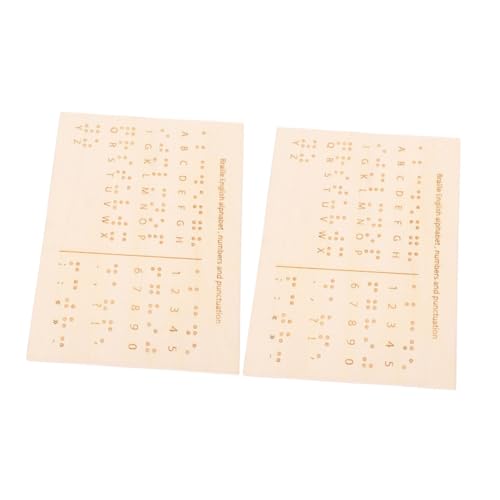 Operitacx Hölzerne Braille-Tabelle Von Learning Braille Tools für Jungen und Mädchen Pädagogische Braille-Alphabet- und Zahlentafel von Operitacx