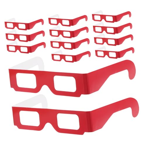 Operitacx 20 Stück Teiliges Rainbow Prism Diffraktionsbrillen Bunte Festivalbrillen mit Neon effekt Lebendige Lichtershow Brillen für Club Konzert und Karneval Rote Papierkarton Operitacx 20 Stück Teiliges Rainbow Prism Diffraktionsbrillen Bunte Festivalbrillen mit Neon effekt Lebendige Lichtershow Brillen für Club Konzert und Karneval Rote Papierkarton von Operitacx