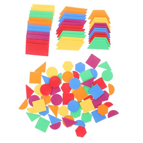 Operitacx 3 Sätze Geometrisches Puzzle Doodle-Board Für Zählblöcke Für Mathematik Kindergartenspielzeug Lernspielzeug Für Kleinkinder Sortierspielzeug Für Babys Plastik 96 Stück * 3 von Operitacx