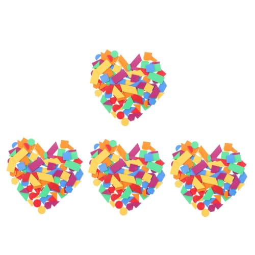 Operitacx 4 Sätze 4 Sets Geometrische Teile Puzzle Puzzles Lernspielzeug Puzzles Für Puzzle Form Sortierspielzeug Vorschulspielzeug Stammspiele 96 Stück * 4 96 Stück * 4 von Operitacx