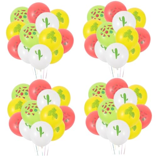 Operitacx 64 Stk Hawaiianischer Ballon Hawaiianische Partyartikel Wassermelonen-dekorationen Luau-party-dekor Zubehör Für Die Sommerparty Hawaii-partyzubehör Partyballons Emulsion von Operitacx