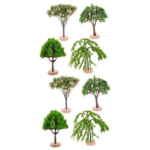 Operitacx 8 STK Simulierter Minibaum Artificial Tree kunstpflanze Simulation Baumschmuck Zubehör für den Schreibtisch Anlage künstliche Pflanzen Baumbaumodell Miniatur-Straßenbäume klein von Operitacx