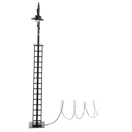 Operitacx Modellbahn Lichter Sandtisch-ampel Modelleisenbahn Licht Mini-landschaftslicht Mini-deckenleuchte Puppenhaus-laternenleuchten Mini-straßenlaternenmodell Postlicht Zug Black Abs von Operitacx