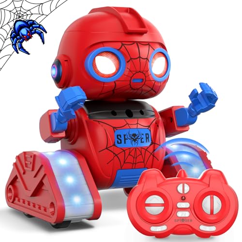 Ophy Roboter Kinder Spielzeug Spider, wiederaufladbar und projizierbar, RC-Roboter mit LED-Augen und Musik, RC-Spielzeug Monster mit Gestensensor für ab3 4 5 6 7 8Jahre Jungenund Mädchen Geschenk Rot von Ophy