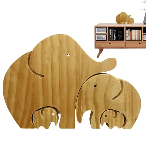Holztierpuzzle für die Familie, Puzzle für Familien aus Holz - Kunstpuzzle für Tierfamilien, dekorative Skulptur der liebevollen Familie für Muttertag, Vatertag Holztierpuzzle für die Familie, Puzzle für Familien aus Holz - Kunstpuzzle für Tierfamilien, dekorative Skulptur der liebevollen Familie für Muttertag, Vatertag von Opilroyn