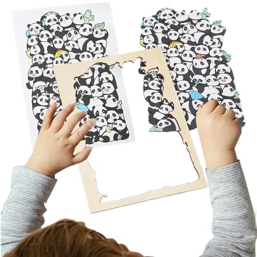 Katzenförmiges Puzzlespielzeug, Tierpuzzles - 50 Stück Cartoon-Holzkatzen-Tierpuzzles - Multifunktionale dekorative Aktivitäten für das frühe Lernen, pädagogische Puzzles für, Mädchen, Kinder von Opilroyn