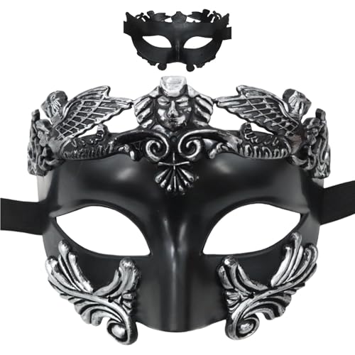 Mittelalterliche Maske für Halloween, antike griechische und römische Venezianische Maske, ägyptische Kriegermaske für Herren, römische griechische Mythologie, venezianische Maske für Herren, geeignet von Opilroyn