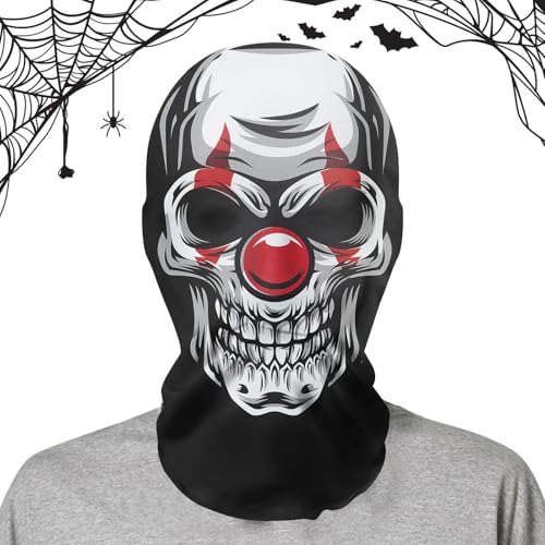 Opilroyn Gruselige Halloween-Maske, Horror-Maske, lustiger Netz-Kopfschmuck, lustiges Horror-Maske, Spielzeug, gruselige und lustige elastische Gesichtsbedeckung für Maskerade- und Halloween von Opilroyn